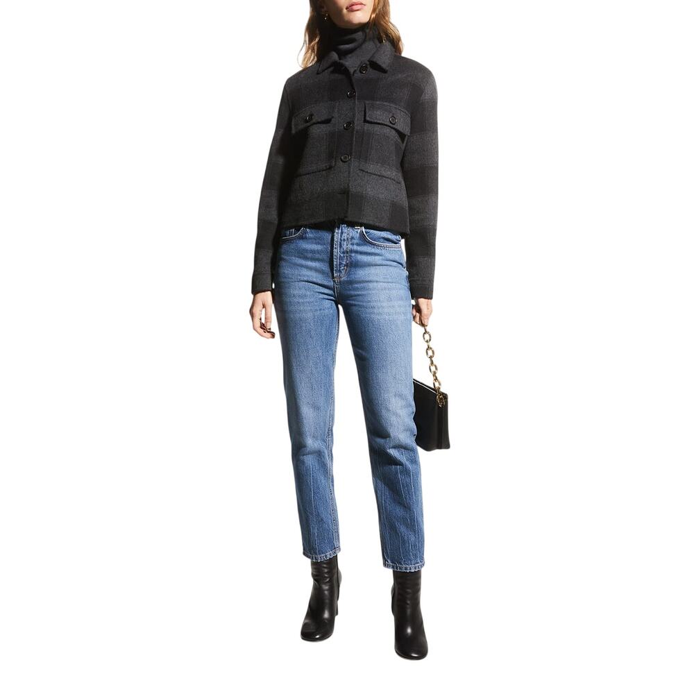 Rails Plaid Charcoal Black Steffi Jacket Size XL